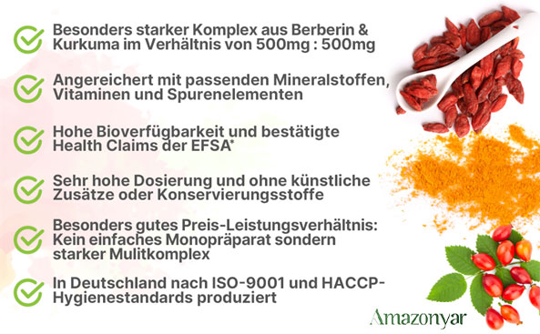 ترکیبات تشکیل دهنده مکمل بربرین کورکومین